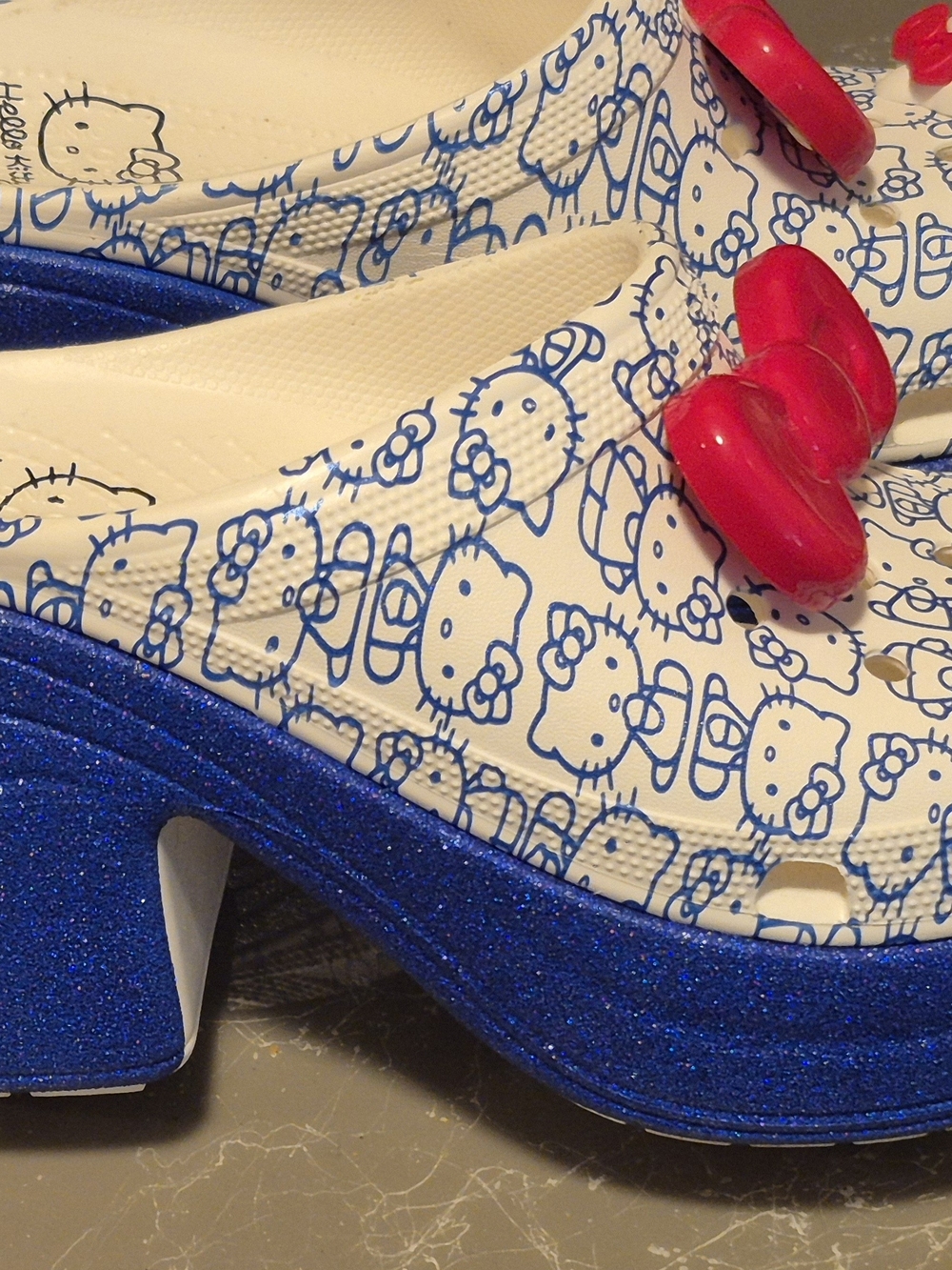 Limited Edition Hello Kitty 50th Anniversary Platform Crocs Size 9
